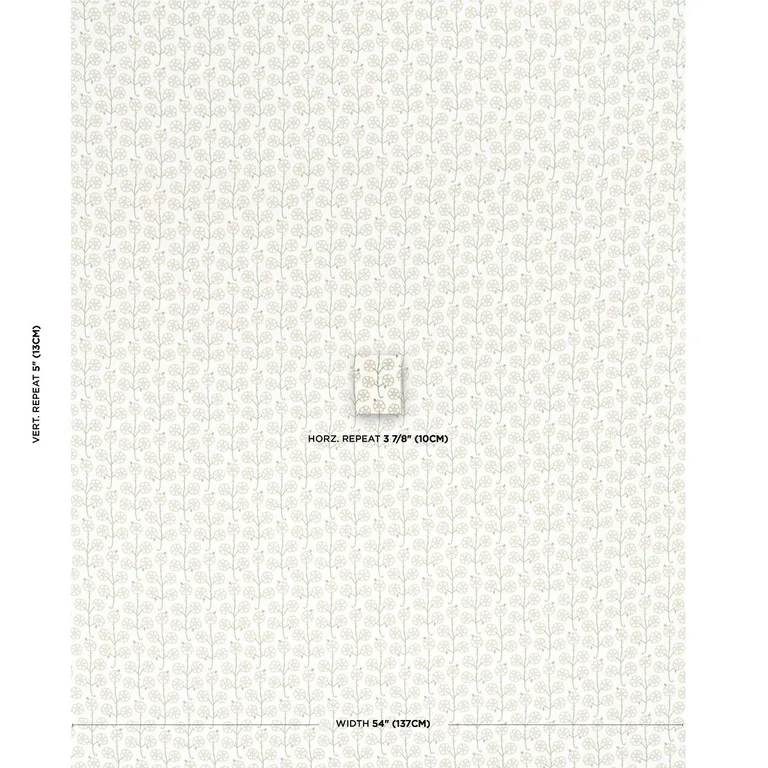 Schumacher 181402 Gardenia Flax fabric swatch