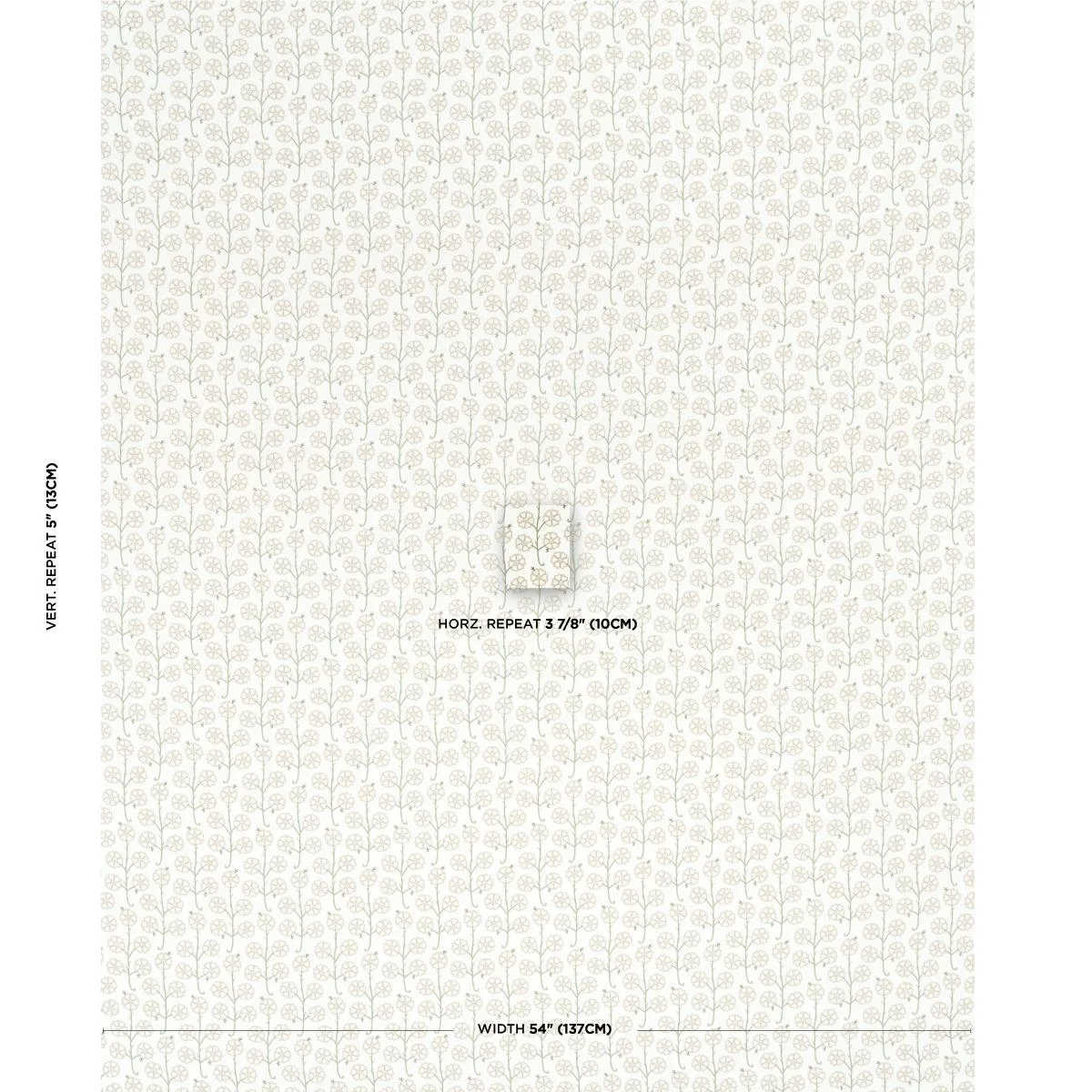 Schumacher 181402 Gardenia Flax fabric swatch