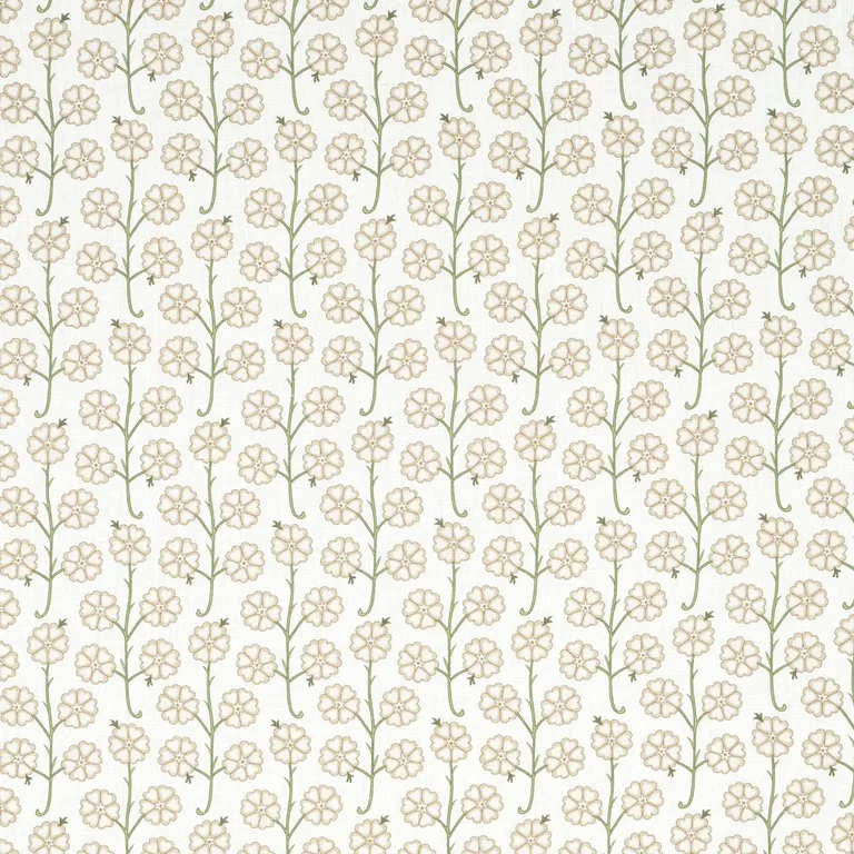 Schumacher 181402 Gardenia Flax fabric swatch