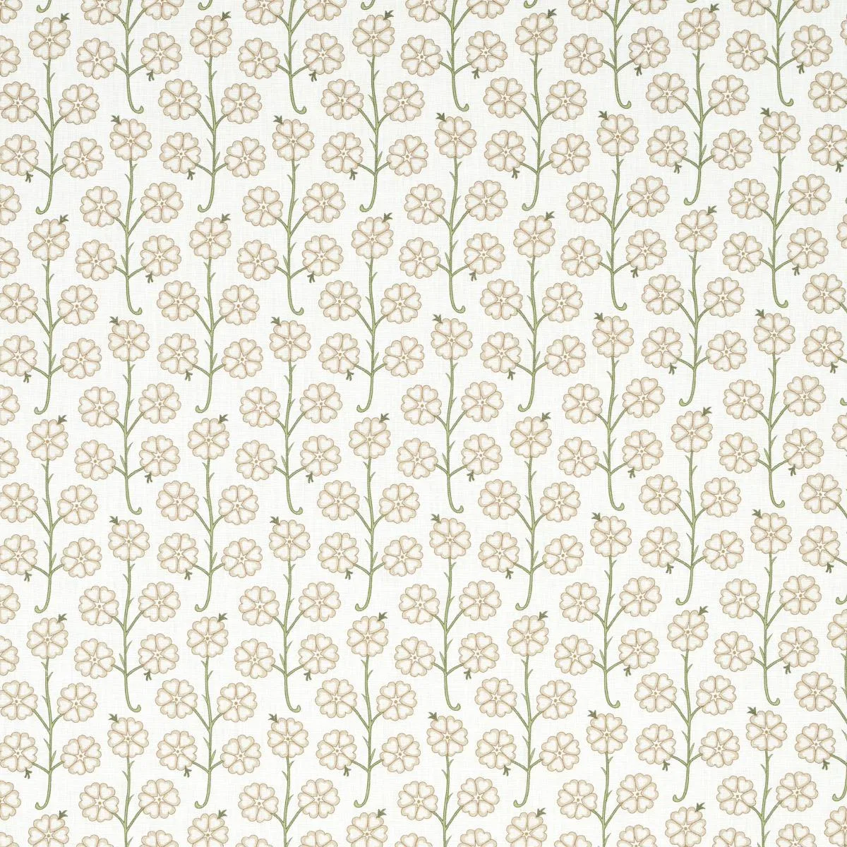 Schumacher 181402 Gardenia Flax fabric swatch