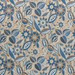 Schumacher 77761 Garland Velvet Blue fabric swatch