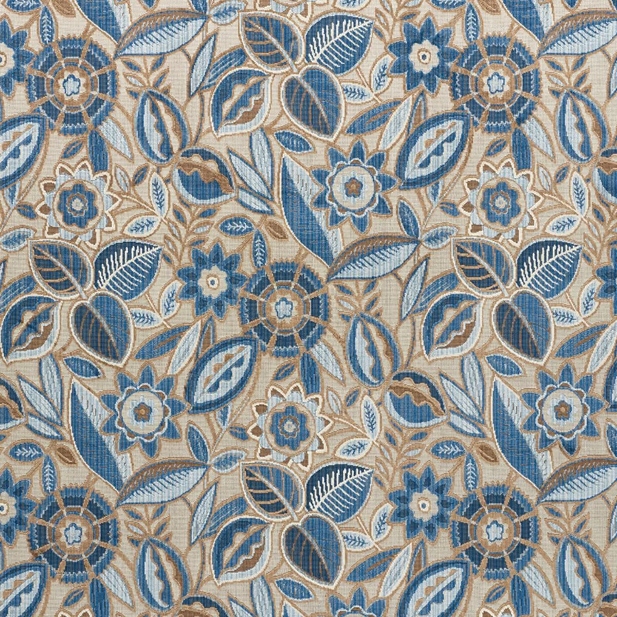 Schumacher 77761 Garland Velvet Blue fabric swatch