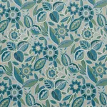 Schumacher 77762 Garland Velvet Peacock fabric swatch