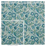 Schumacher 77762 Garland Velvet Peacock fabric swatch