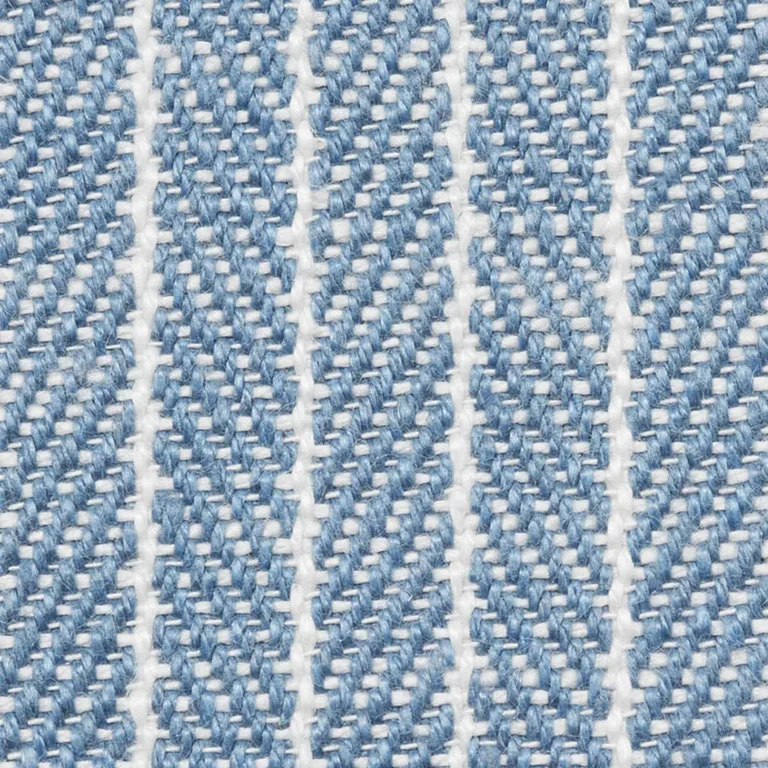 Schumacher 76671 Garter Stripe Indoor/Outdoor Sky fabric swatch