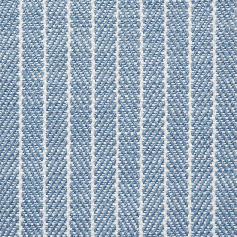 Schumacher 76671 Garter Stripe Indoor/Outdoor Sky fabric swatch