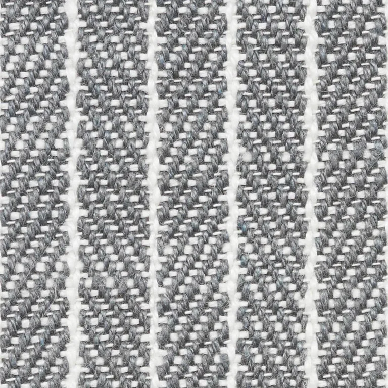Schumacher 76673 Garter Stripe Indoor/Outdoor Slate fabric swatch