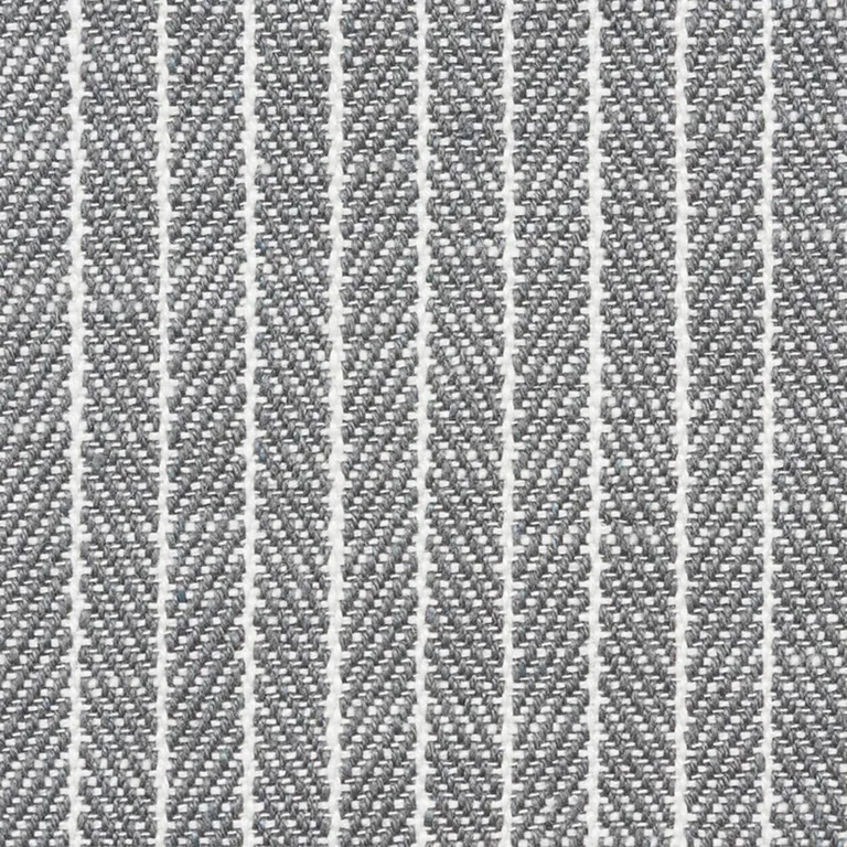 Schumacher 76673 Garter Stripe Indoor/Outdoor Slate fabric swatch