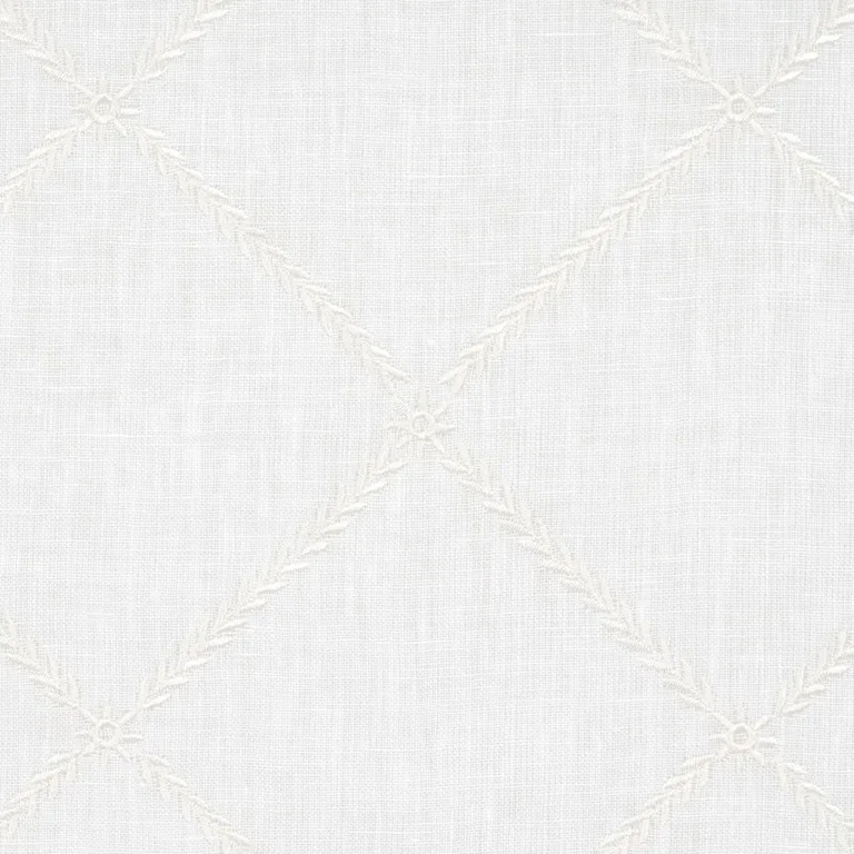 Schumacher 67180 Gemma Sheer Blanc fabric swatch