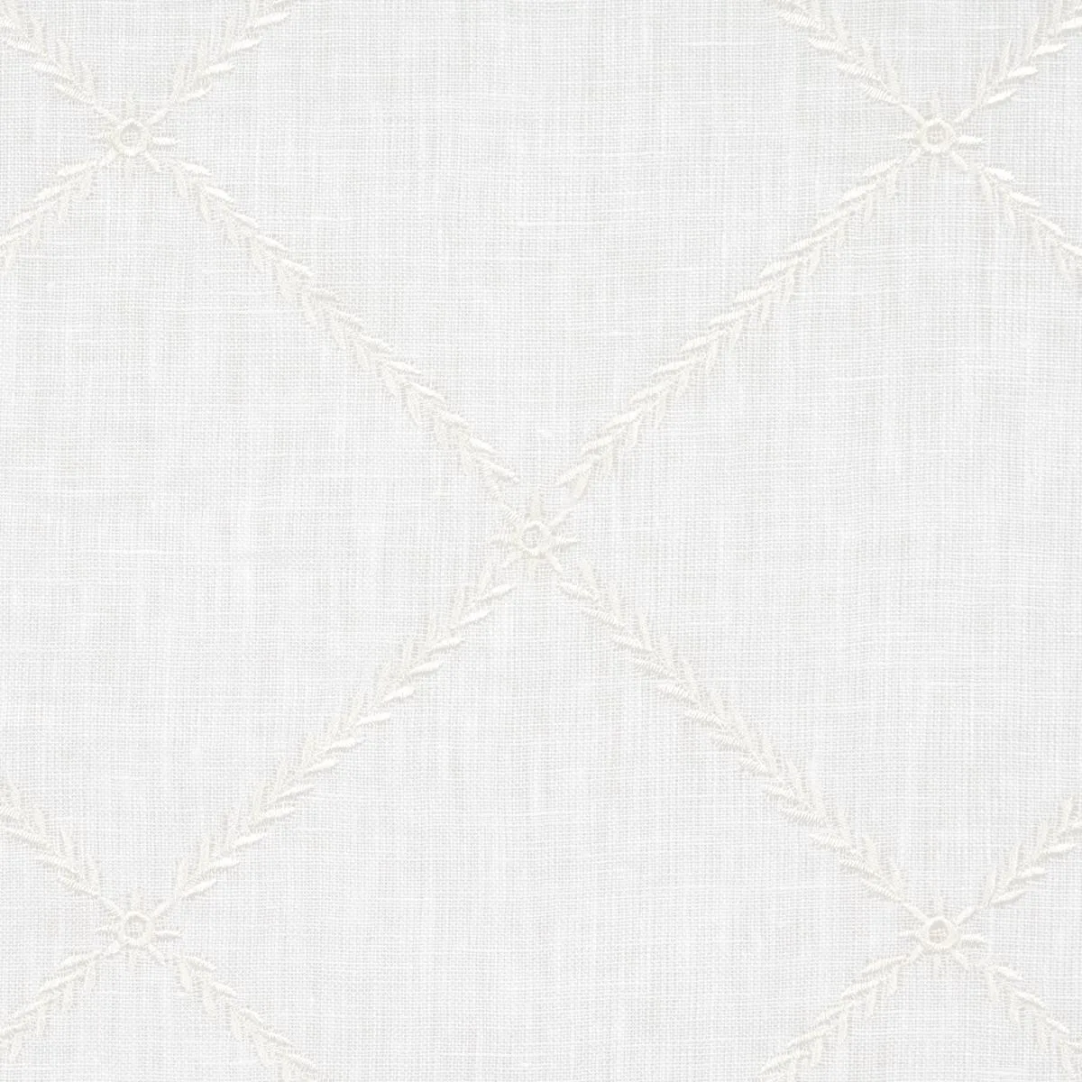 Schumacher 67180 Gemma Sheer Blanc fabric swatch