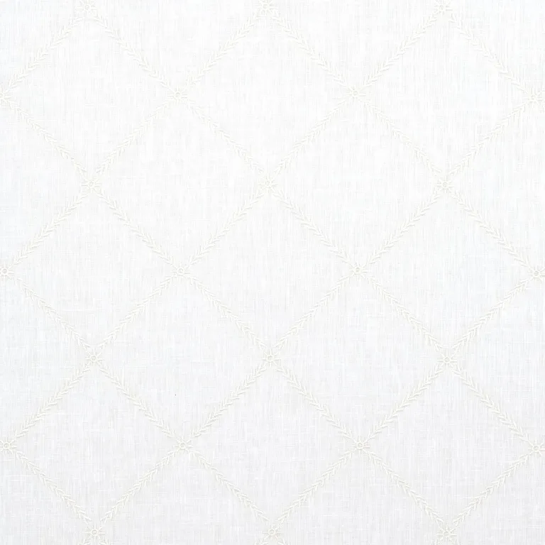 Schumacher 67180 Gemma Sheer Blanc fabric swatch