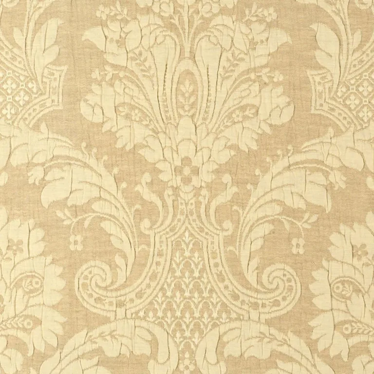 Schumacher 55613 Genoa Damask Antelope fabric swatch