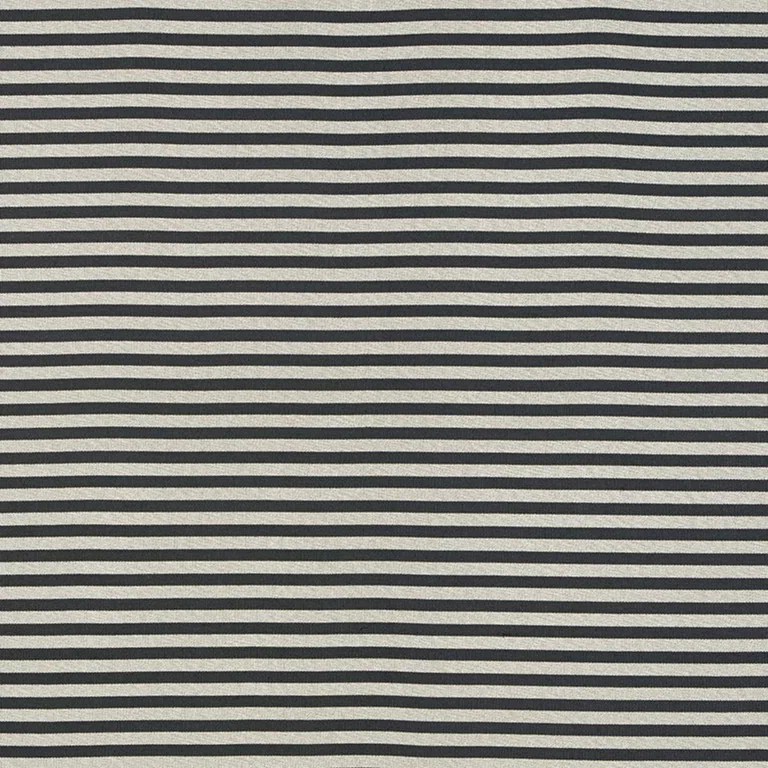 Schumacher 69241 Geoffrey Metallic Stripe Smoke fabric swatch