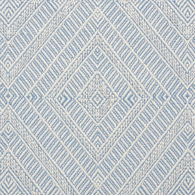 Schumacher 73863 Geometric Weave Indoor/Outdoor Chambray fabric swatch