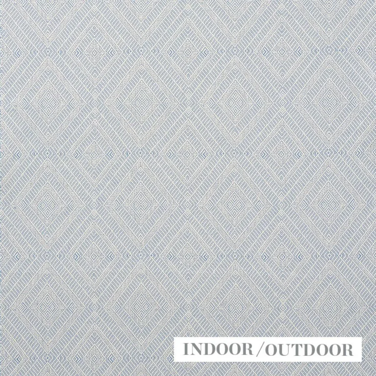 Schumacher 73863 Geometric Weave Indoor/Outdoor Chambray fabric swatch