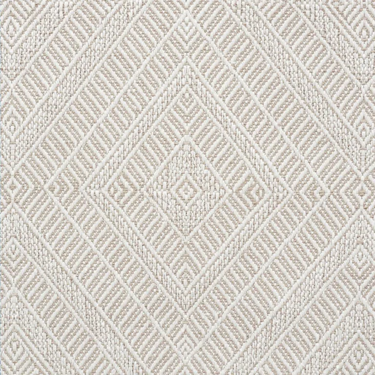 Schumacher 73861 Geometric Weave Indoor/Outdoor Natural fabric swatch