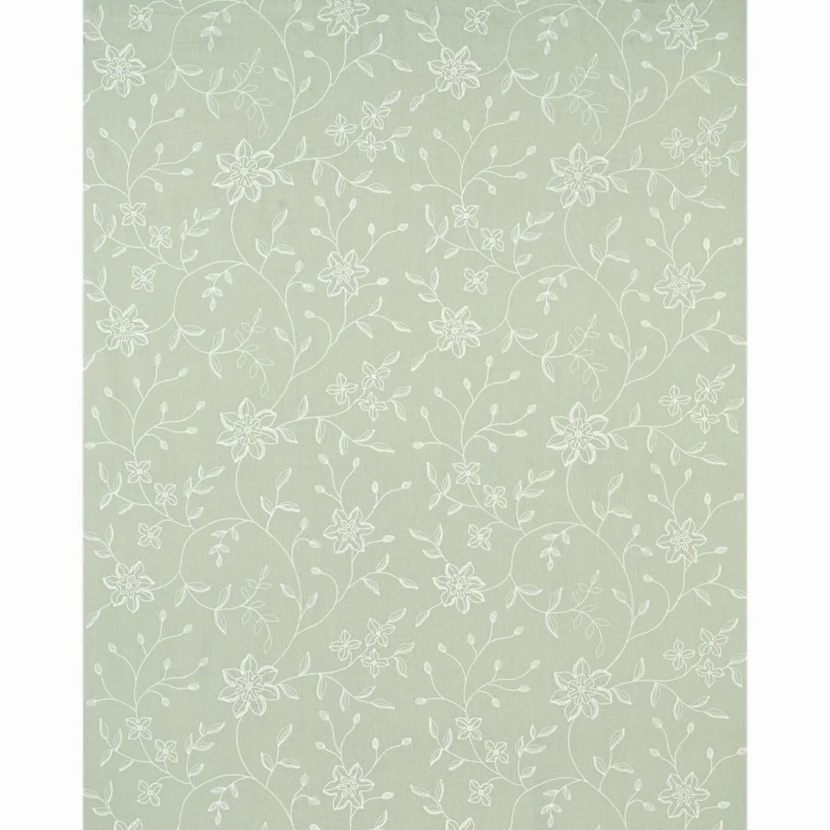 Schumacher 3491000 Georgia Linen Embroidery Aqua fabric swatch