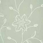 Schumacher 3491000 Georgia Linen Embroidery Aqua fabric swatch