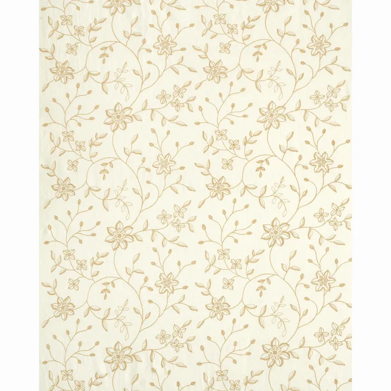 Schumacher 3491001 Georgia Linen Embroidery Sand fabric swatch