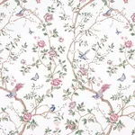 Schumacher 83150 Georgia Vine Ivory fabric swatch