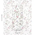 Schumacher 83150 Georgia Vine Ivory fabric swatch