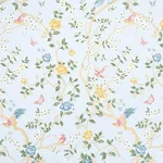 Schumacher 83151 Georgia Vine Sky fabric swatch