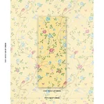Schumacher 83152 Georgia Vine Soft Yellow fabric swatch