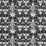 Schumacher 180893 Georgia Wildflowers Black fabric swatch