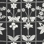 Schumacher 180893 Georgia Wildflowers Black fabric swatch