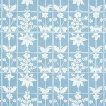 Schumacher 180892 Georgia Wildflowers Blue fabric swatch