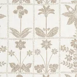Schumacher 180891 Georgia Wildflowers Neutral fabric swatch