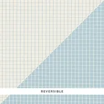 Schumacher 83690 Georgie Reversible Check China Blue fabric swatch
