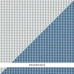 Schumacher 83691 Georgie Reversible Check Indigo fabric swatch