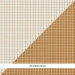 Schumacher 83692 Georgie Reversible Check Neutral fabric swatch