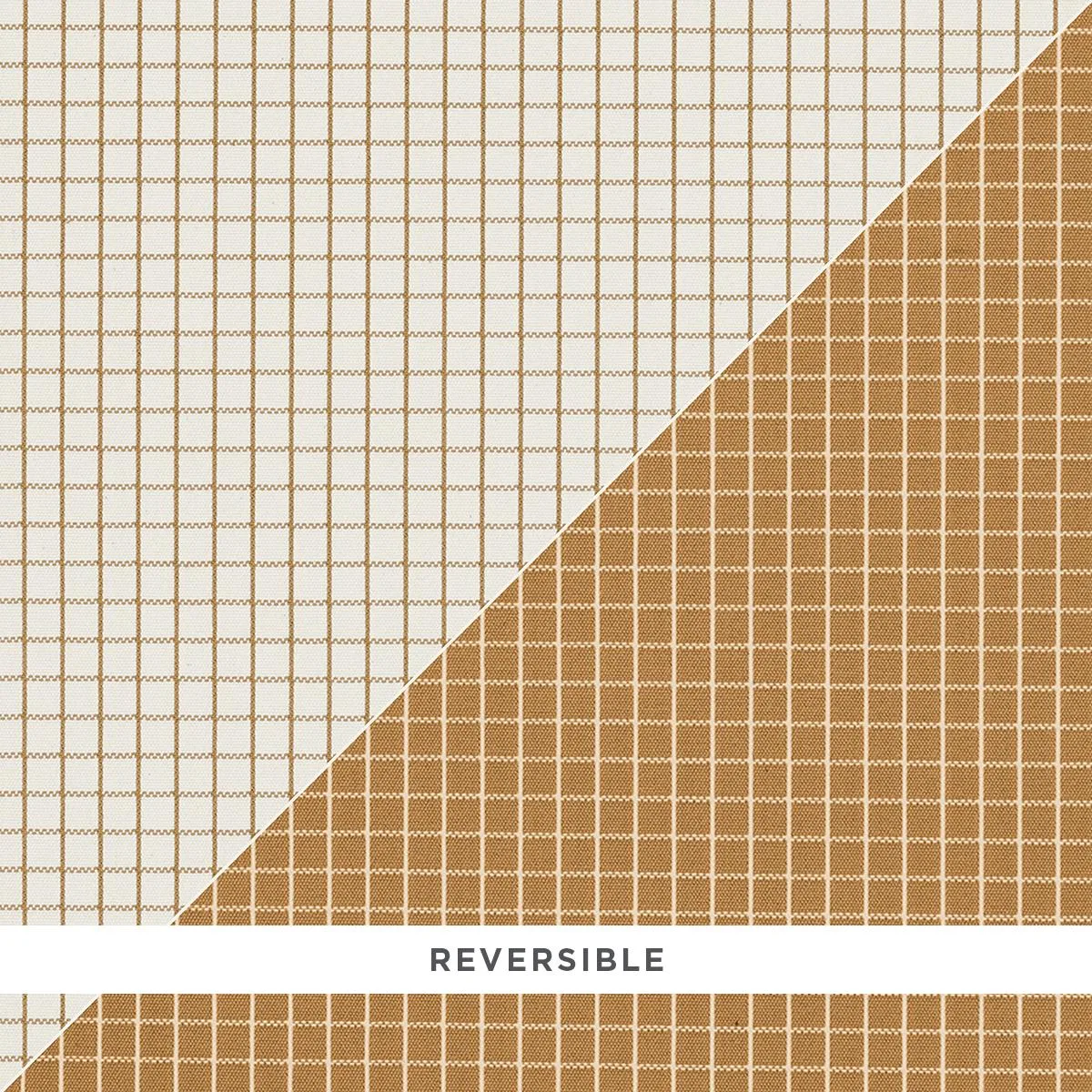 Schumacher 83692 Georgie Reversible Check Neutral fabric swatch