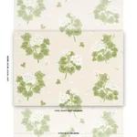 Schumacher TL400020 Geranium White On Natural fabric swatch
