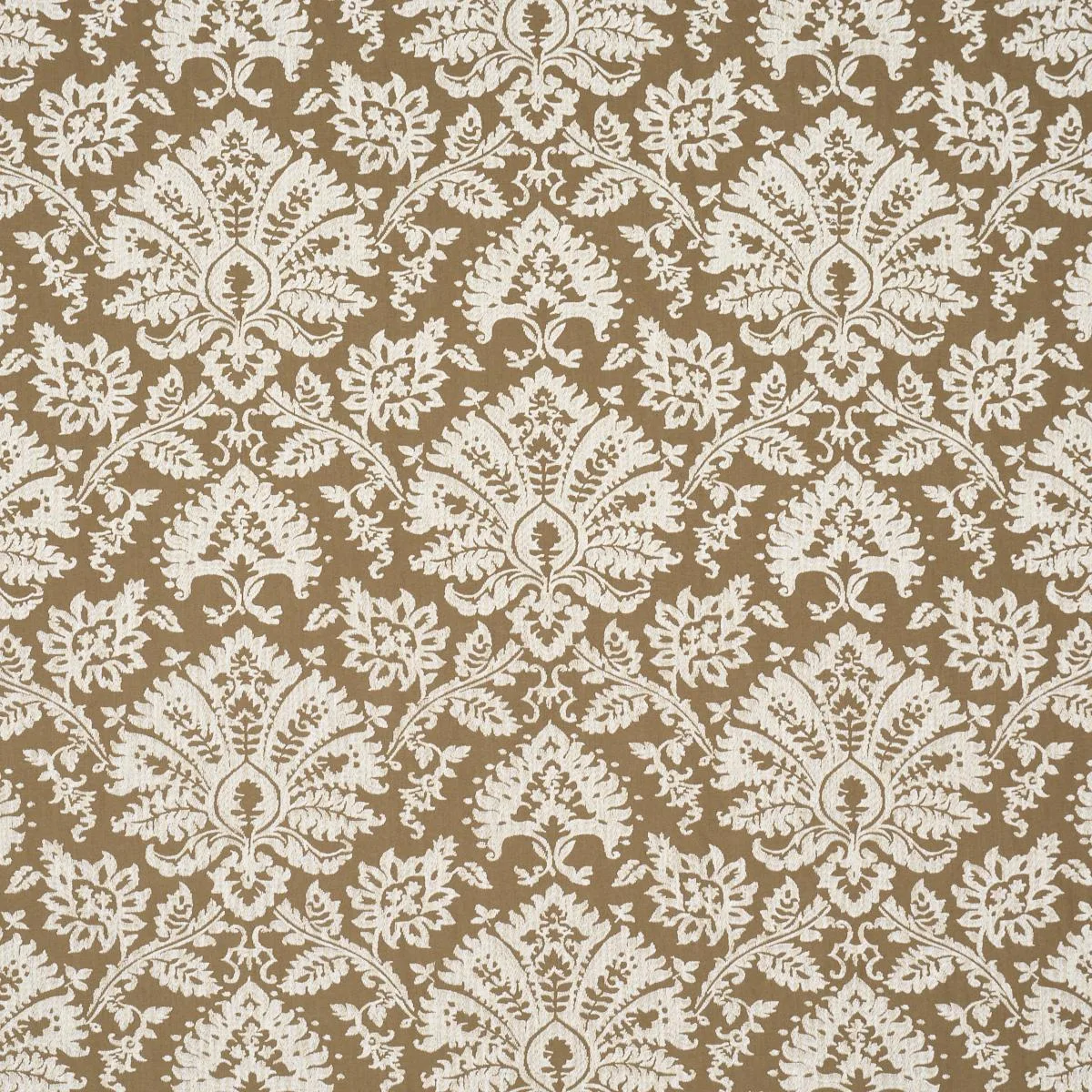 Schumacher 86162 Gianna Embroidery Caramel fabric swatch