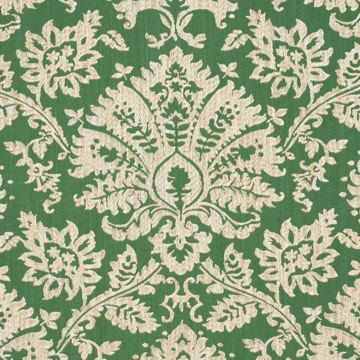 Schumacher 86160 Gianna Embroidery Emerald fabric swatch