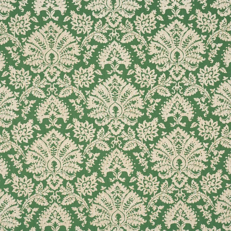Schumacher 86160 Gianna Embroidery Emerald fabric swatch