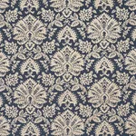 Schumacher 86161 Gianna Embroidery Indigo fabric swatch