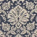 Schumacher 86161 Gianna Embroidery Indigo fabric swatch