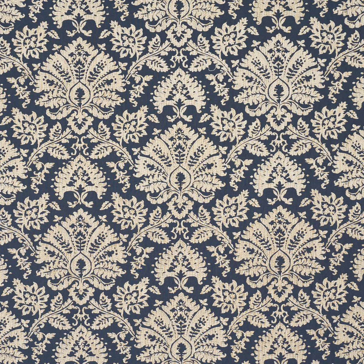 Schumacher 86161 Gianna Embroidery Indigo fabric swatch