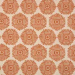 Schumacher 181540 Gilded Star Block Print Cinnamon fabric swatch