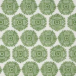 Schumacher 181542 Gilded Star Block Print Green fabric swatch