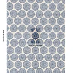Schumacher 181541 Gilded Star Block Print Navy On Natural fabric swatch
