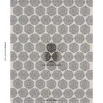 Schumacher 181543 Gilded Star Hand Block Black fabric swatch