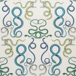 Schumacher 177660 Giove Emerald & Sapphire fabric swatch