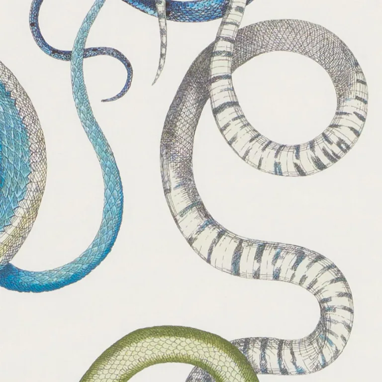 Schumacher 177660 Giove Emerald & Sapphire fabric swatch