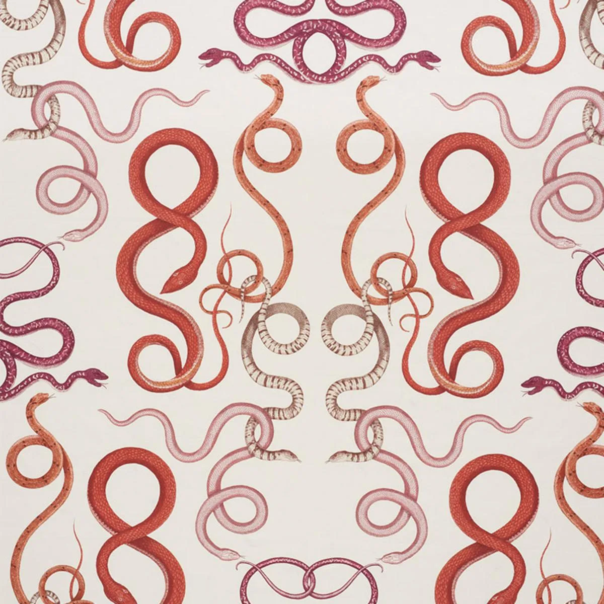 Schumacher 177661 Giove Ruby & Garnet fabric swatch