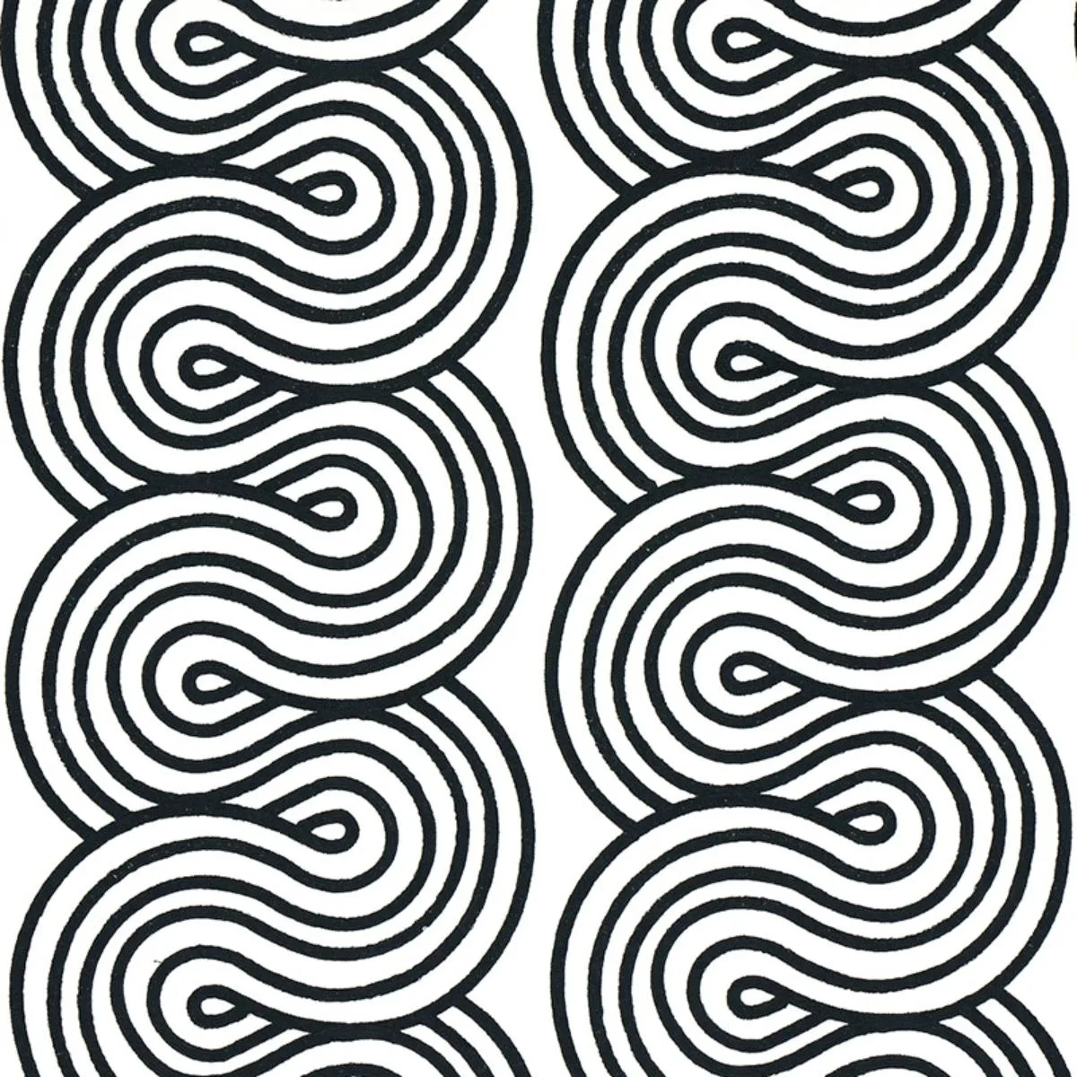 Schumacher 79341 Giraldi Embroidery Black fabric swatch